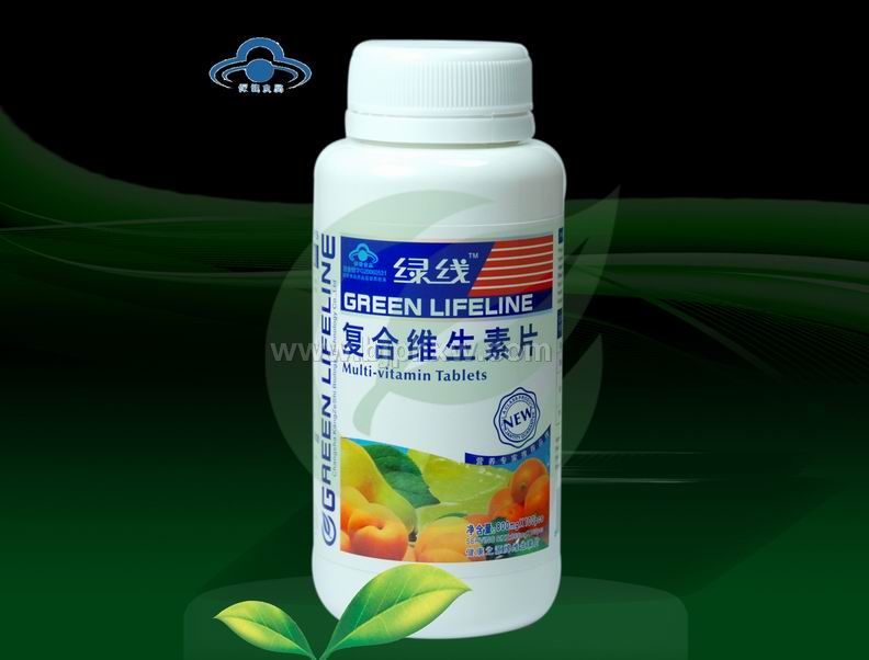 復合維生素片 — 綠線