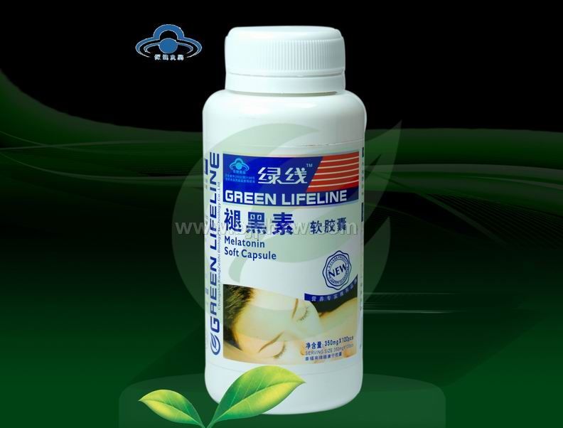 褪黑素軟膠囊 — 綠線