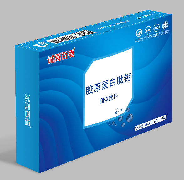 誠(chéng)禹百福膠原蛋白肽鈣 1.6克/ 袋，30袋/盒。