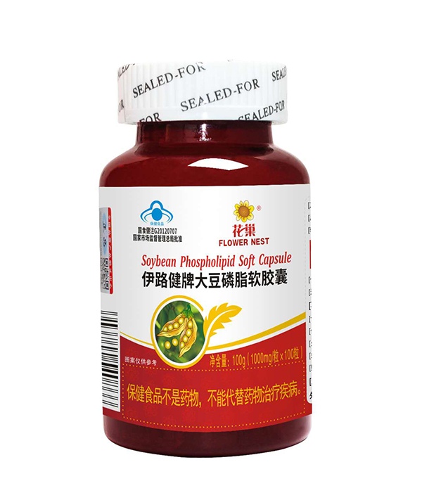 伊路健牌大豆磷脂軟膠囊 花巢  100粒